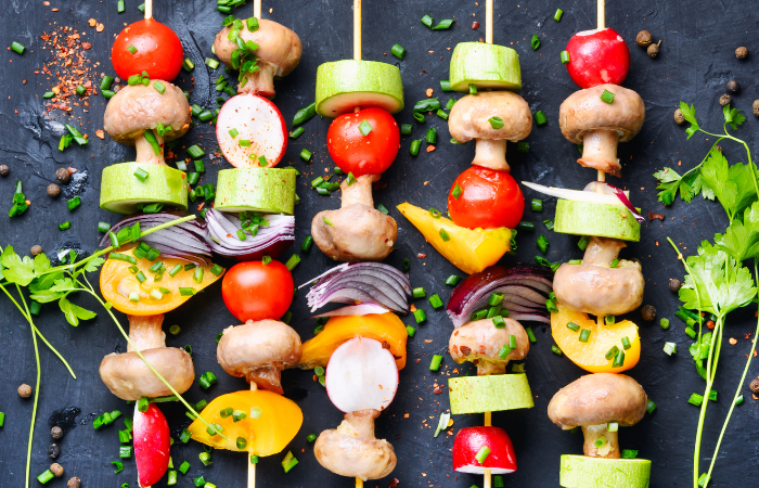 brochetas de verduras